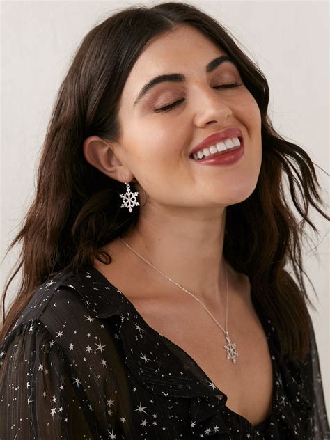Snowflake Necklace And Earring Set In Every Story Penningtons