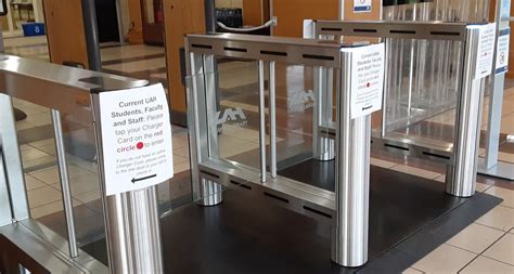 Uah Library Library News Using The New Salmon Library Turnstiles