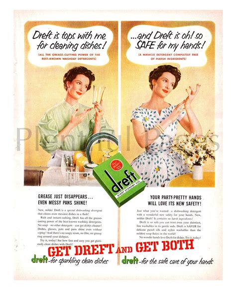 1953 Dreft Vintage Ad Dishwashing Soap Advertising Art Etsy España