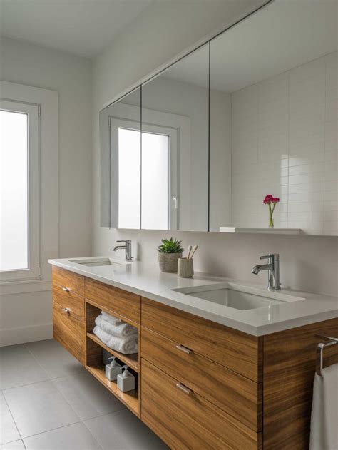 modern master bathroom with double vanity hgtv