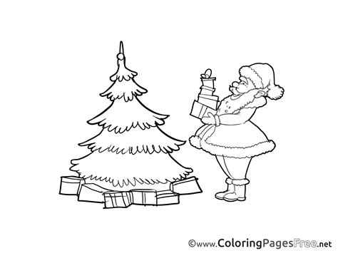 Advent calendar (santa) coloring page. Santa Claus printable Coloring Pages Advent