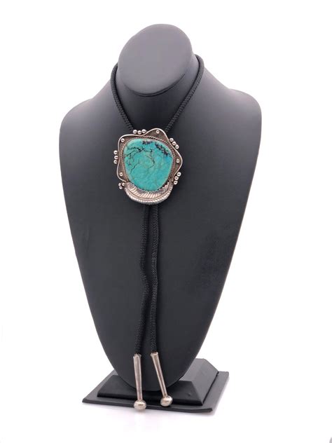 Lot Richard Begay Navajo Sterling Silver Turquoise Bolo Tie