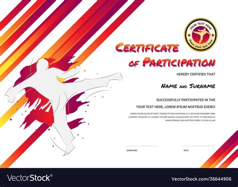 Certificate Template Sport Theme With Border Vector 36644906 