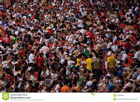 Numerous Spectators Watching Olympic Games Editorial Stock Image