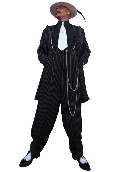 30th Anniversary Blackwhite Pinstripe Zoot Suit Plus Sz El Pachuco