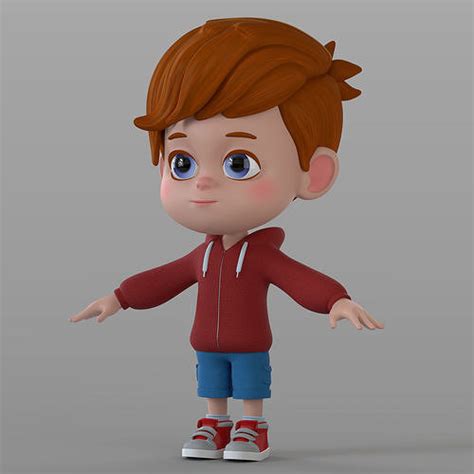 Cartoon Little Boy 3d Model Cgtrader