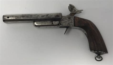 Hand Cannon Original Civil War Period Pinfire 44 Caliber Double