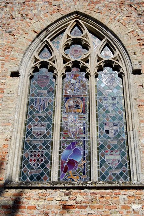 19th Century Gothic Revival Oxburgh Hall Chapel Stained Glass Window