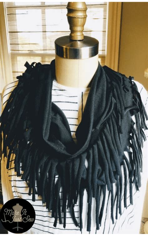 How To Sew A Fringed T Shirt Scarf Ways Make It Just Sew