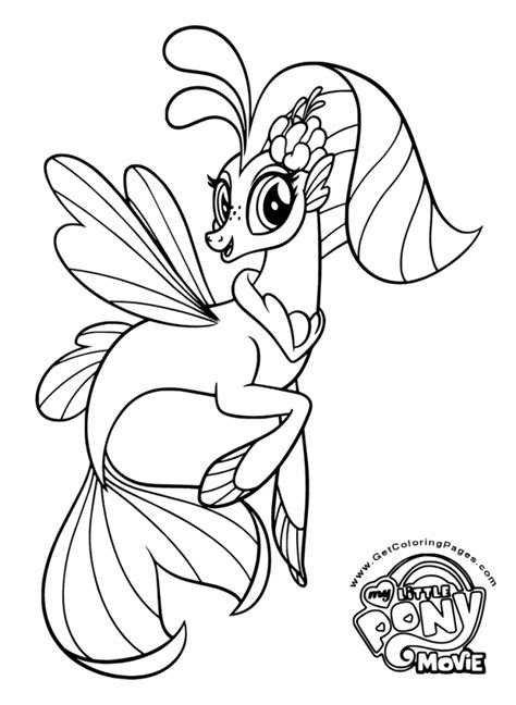 Princess skystar and princess twilight sparkle as mermaids. My Little Pony The Movie Coloring Page Princess Skystar ...