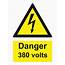 Hazard Sign  Symbol Danger 380V Products Traconed