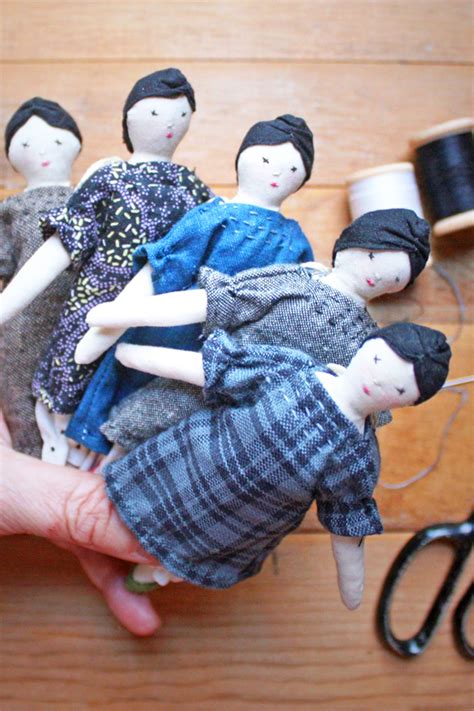 Tiny Rag Doll And Wardrobe Pattern Ann Wood Handmade
