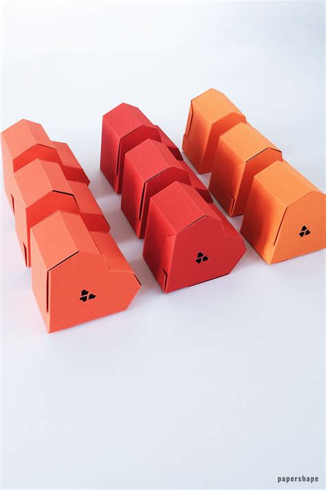 Edit and download heart shaped design templates free ⏩ crello choose and customize graphic templates online modern and awesome templates. 3d gemoetric heart gift box with template from #papershape ...