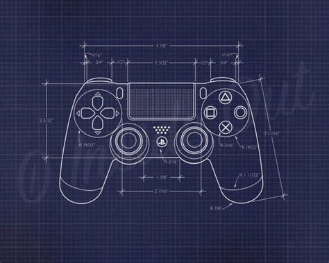 Blueprint Video Game Decor Printable Two Print Ps4 T Etsy In 2020