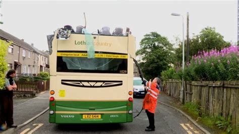 Driver Charged After Roof Ripped Off Bus In Fauldhouse Bridge Crash