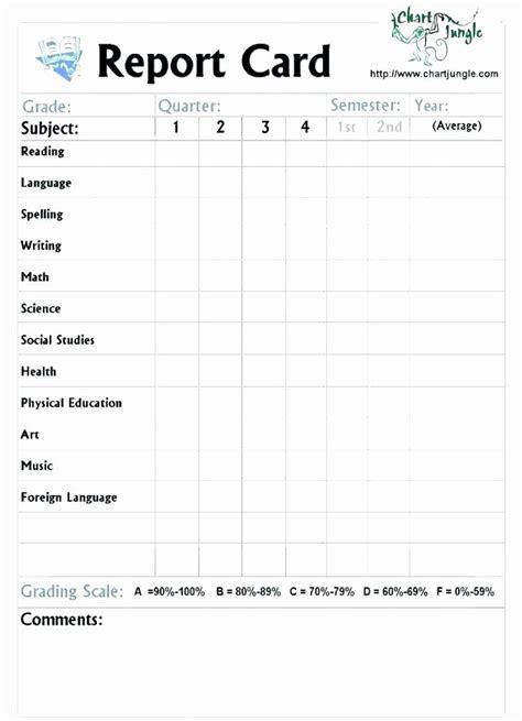 Report Card Template Excel Unique Excel Report Card Template Sample