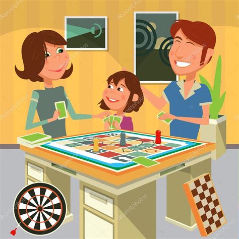 La mejor selección de juegos de mesa, con reseñas, tablas de características, vídeos y precio. Fotos: juegos de mesa animados | Jugar un juego de mesa de la familia vector ilustración ...