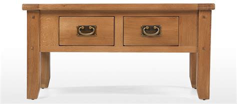 5 out of 5 stars. Rustic Oak Small 2 Drawer Coffee Table | Quercus Living
