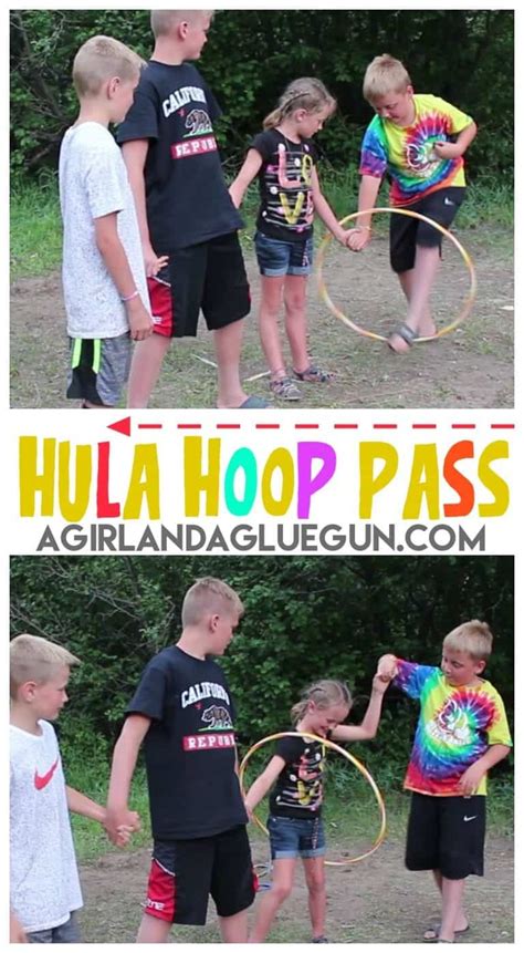 Hula Hoop Pass Fun Activity A Girl And A Glue Gun