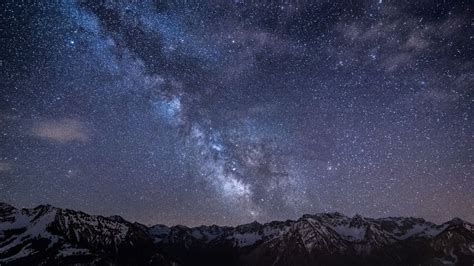 2560x1440 Mountains Night Sky 1440p Resolution Hd 4k Wallpapers Images