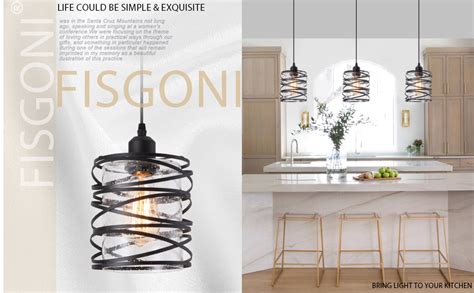 Fisgoni 3 Pack Modern Mini Pendant Light Fixture Kitchen Island Pendant