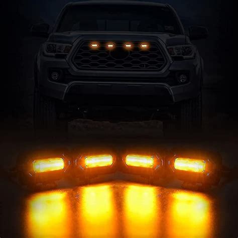 4pcs Led Front Grill Lights Compatible With Toyota Tacoma 2022 2021