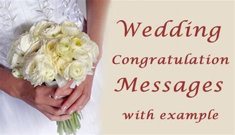 Sample Wedding Messages Best Wishes Marriage Congratulations