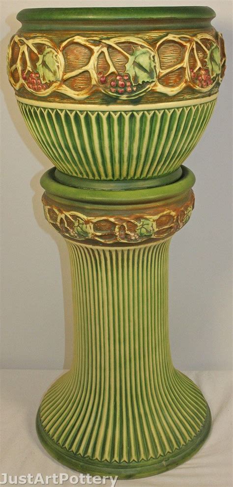 Roseville Pottery Normandy Jardiniere and Pedestal 609-10 from Just Art