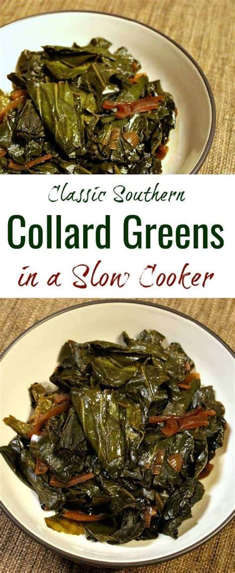 Way better than a basic quinoa bowl. Slow Cooker Vegan Collard Greens Recipe in 2020 | Vegan ...