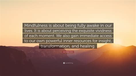 Jon Kabat Zinn Quote Mindfulness Is About Being Fully Awake In Our
