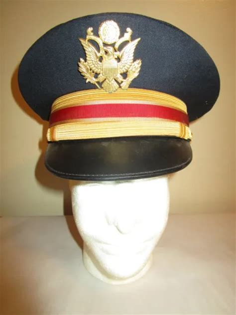 Vietnam War Era C 1960s Us Army Artillery Officer Visor Hat By