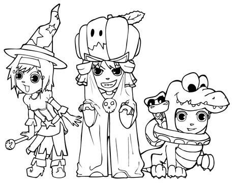 Then, using crayons or colored pencils to make a vivid picture about halloween festival. Halloween Costumes Coloring Pages - GetColoringPages.com