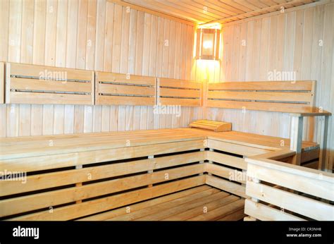 Interiors Saunas Made Of Wood Stock Photo Alamy