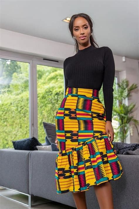 African Print Ren Pencil Skirt Africanclothing African Print Skirt African Fashion Skirts