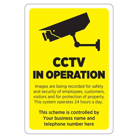 Cctv Camera Warning Sign