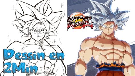 Dessin En 2 Min Sangoku Ultra Instinct Dragon Ball Super Youtube