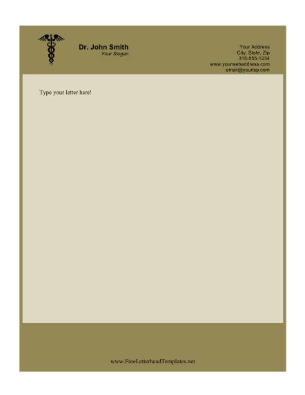 Family doctor business card letterhead. Doctor Business Letterhead