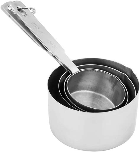 Stainless Steel Measuring Cup 4 Piece Set Heavy Duty Etsy Australia