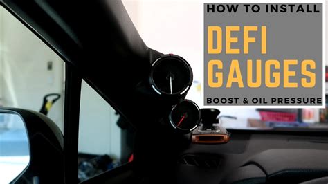 How To Install Defi Gauges Boost And Oil Pressure Youtube
