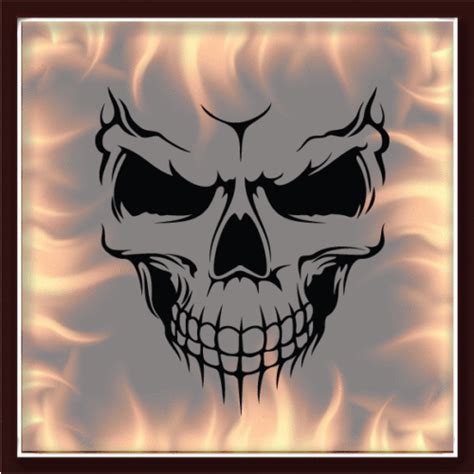 Skull 325 Airbrush Stencil Template Motorcycle Chopper Paint New Design