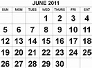 Free printable calendar june 2011