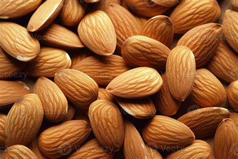 Roasted Peeled Almond Nuts Texture Top View Almond Nuts Background