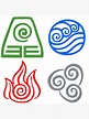 Elemental Avatar The Last Airbender Symbols - Colorid