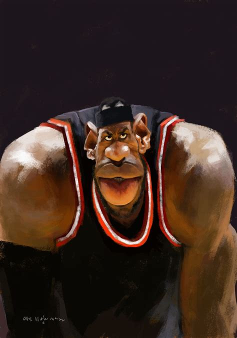 Lebron James Caricature By Ollemagnusson Caricature 2d Cgsociety