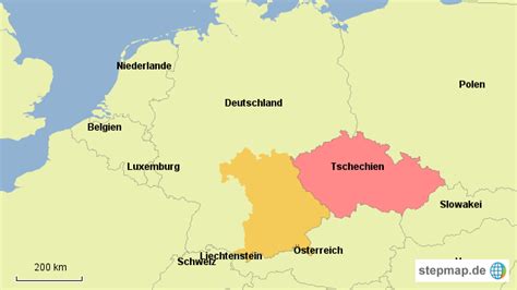 Tschechien grenzt an deutschland (810,3 km) im westen und nordwesten, an polen (762 km) im nordosten, die. StepMap - Deutschland_Tschechien - Landkarte für Deutschland