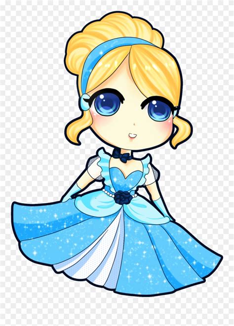 Chibi Cinderella By Rinadon Disney Princess Chibi Png Clipart