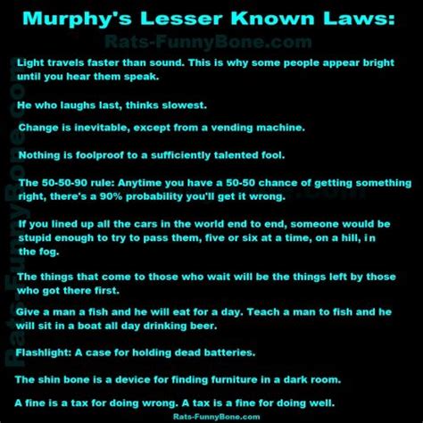 Murphy's law of love | tumblr. Murphy's Lesser Known Laws | One liner quotes, Old quotes ...