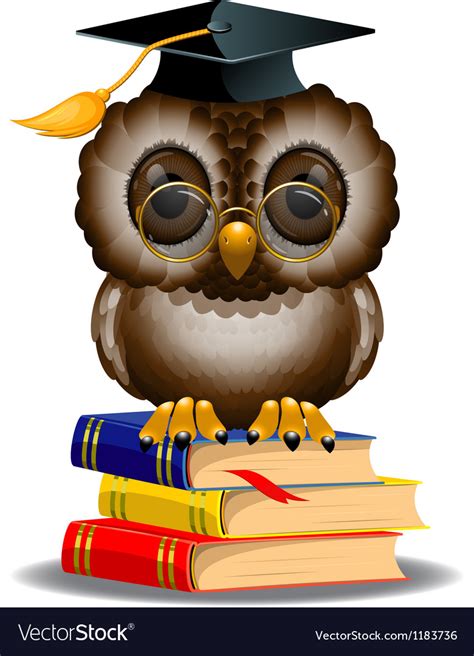 Owl With Graduation Cap Royalty Free Vector Image