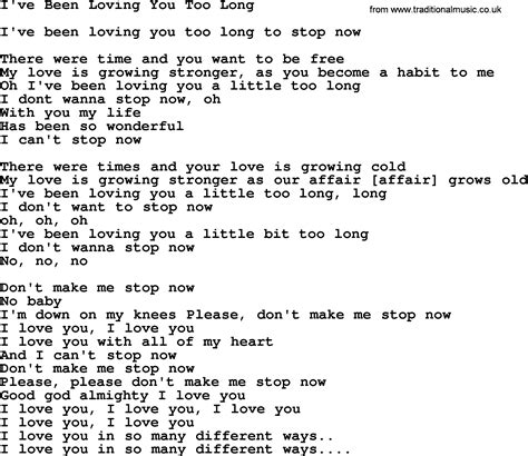 Ive Been Loving You Too Long By The Byrds Lyrics With Pdf