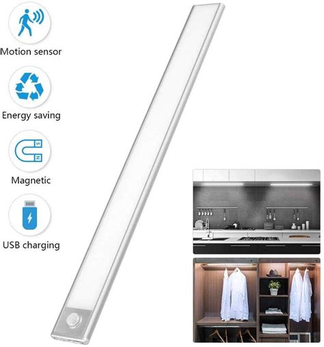 Lepotec wireless motion sensor cabinet lights. Ultra Thin Under Cabinet Lighting Wireless with 70 LED ...
